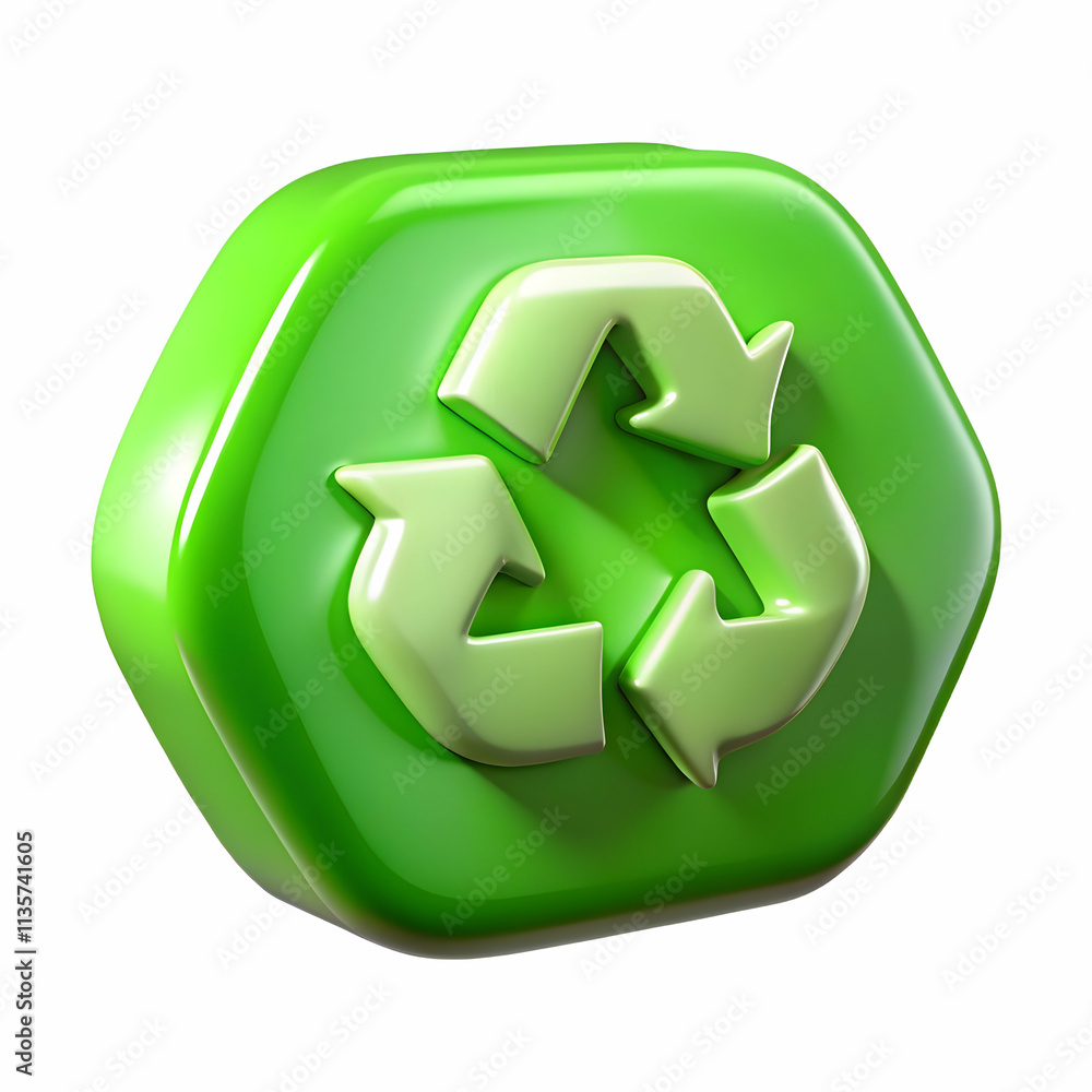 Glossy Green Background with Minimal Recycling Logo for Eco-Friendly Business Advertising - Ample Copy Space in Stock Photo Glossy Green Background with Minimal Recycling Logo for Eco-Friendly Business Advertising - Ample Copy Space in Stock Photo