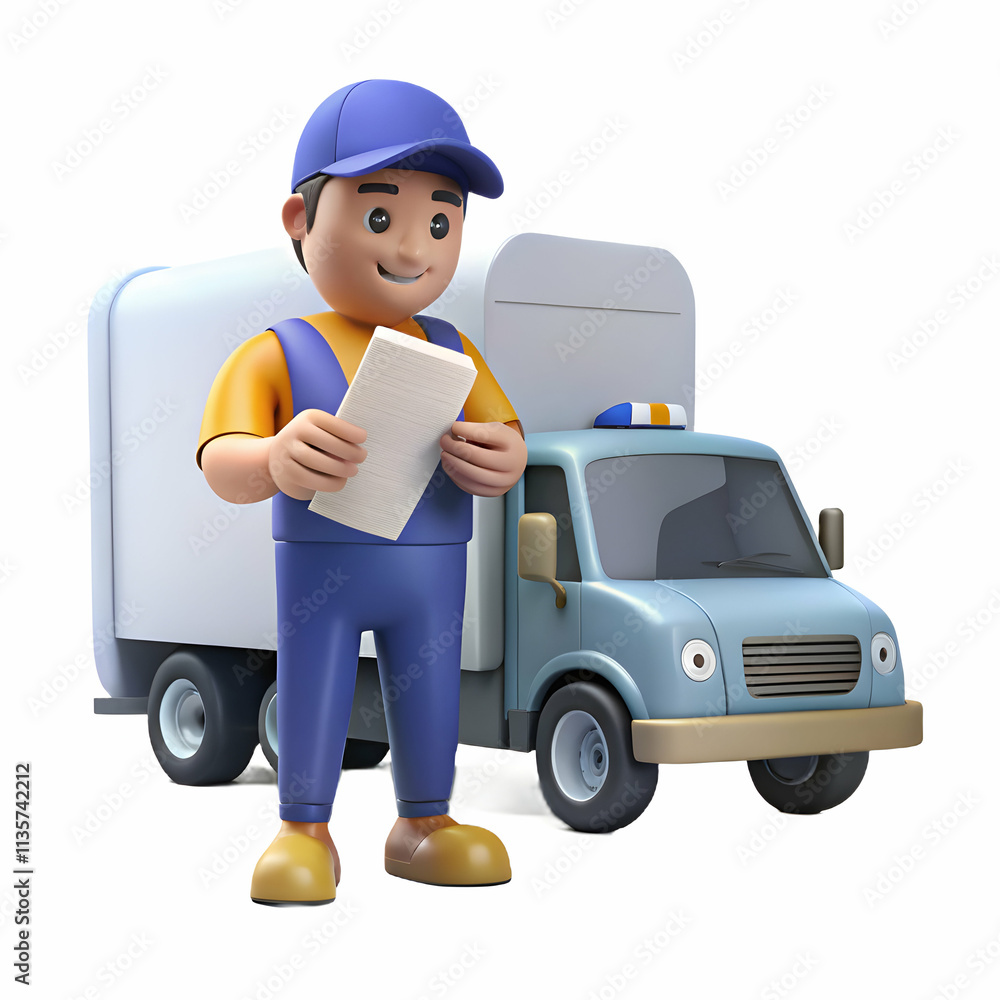 Delivery Driver Fuel Expense Calculation with Smartphone and Receipts in Truck - Logistics Cost Management Concept Photo Delivery Driver Fuel Expense Calculation with Smartphone and Receipts in Truck - Logistics Cost Management Concept Photo