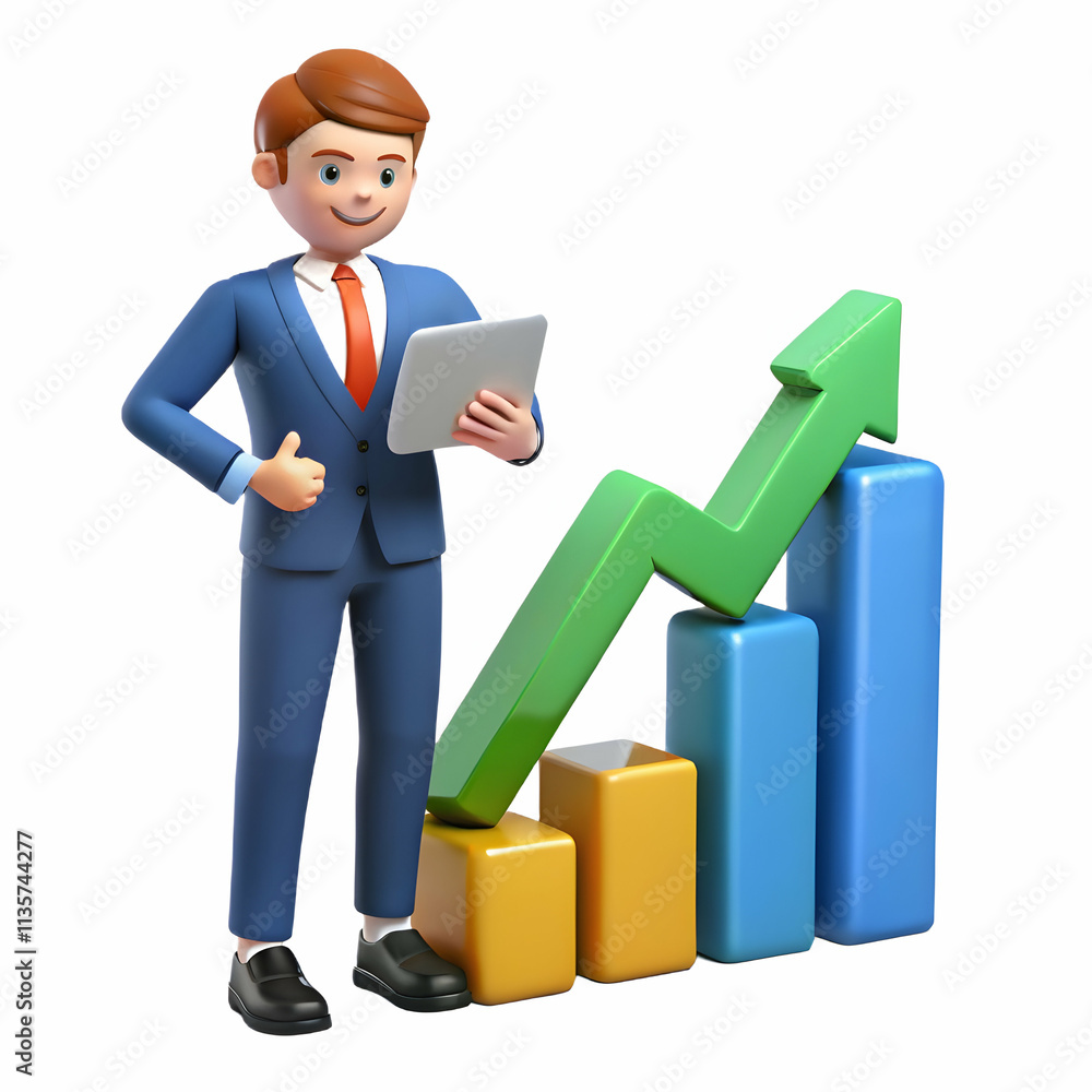 Entrepreneur Analyzing Market Trends for Business Expansion with Space for Messaging in Stock Photo Concept Entrepreneur Analyzing Market Trends for Business Expansion with Space for Messaging in Stock Photo Concept