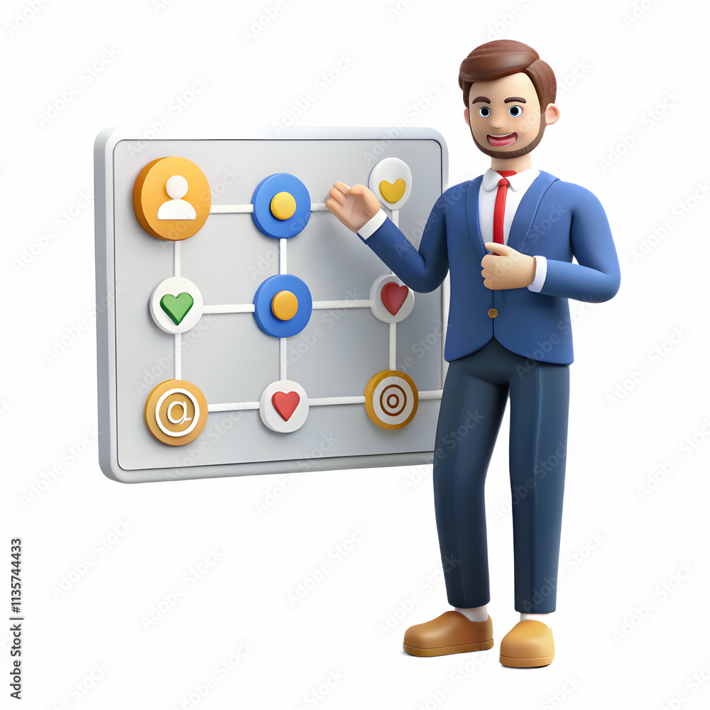 Marketing Manager Presenting Customer Journey Map to Stakeholders with Touchpoints and Engagement Opportunities Marketing Manager Presenting Customer Journey Map to Stakeholders with Touchpoints and Engagement Opportunities