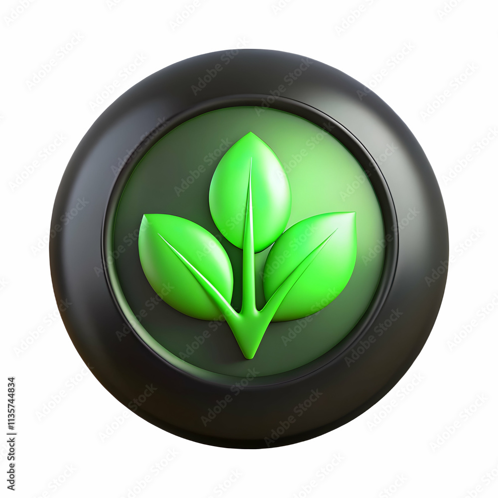 Striking Contrast: Glowing Green Eco Symbol on Plain Black Background for Eco-Friendly Advertising with Ample Copy Space Striking Contrast: Glowing Green Eco Symbol on Plain Black Background for Eco-Friendly Advertising with Ample Copy Space
