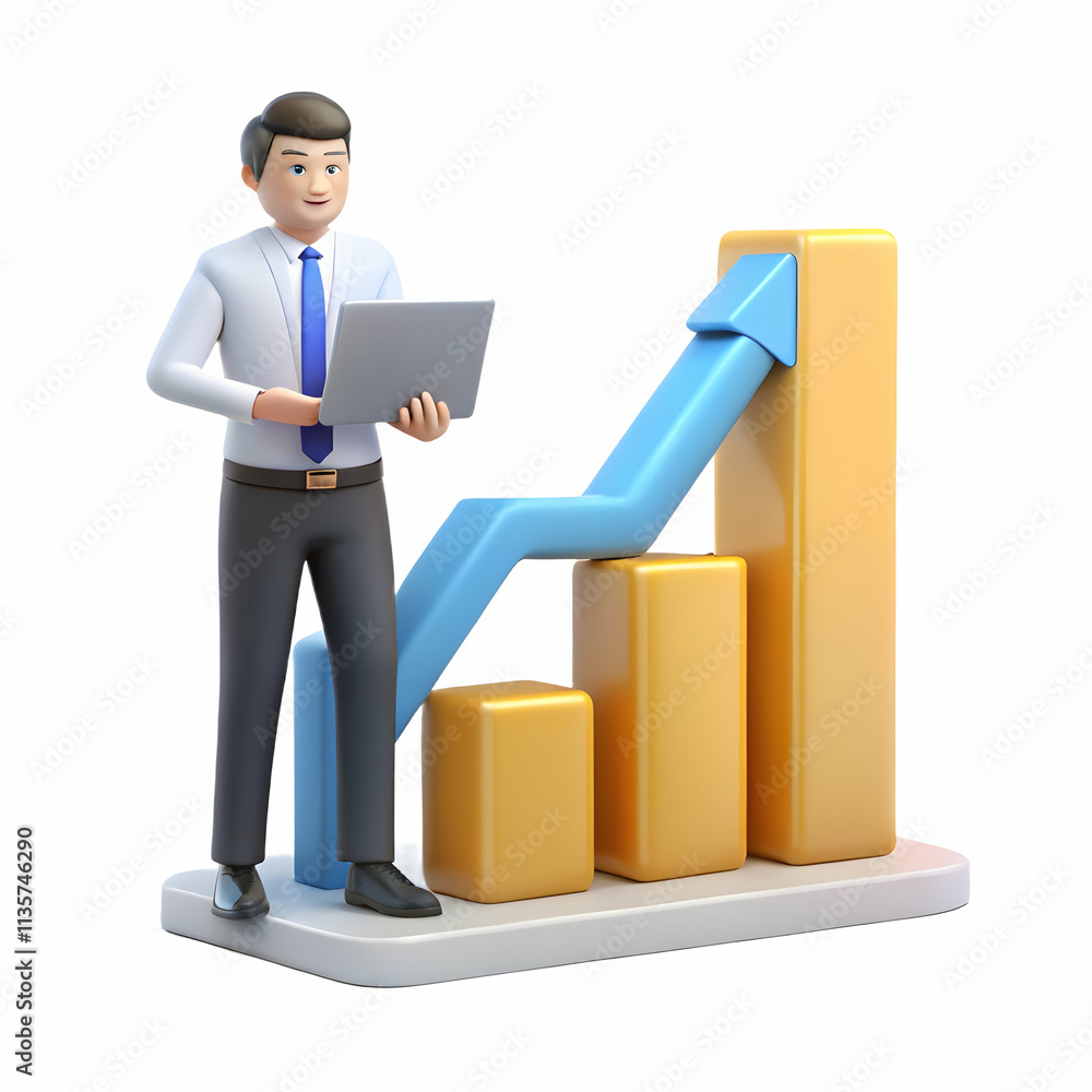 Entrepreneur Analyzing Market Trends for Business Expansion Strategy | Stock Photo