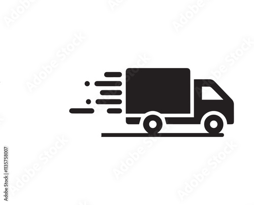 Fast shipping delivery truck icon vector design