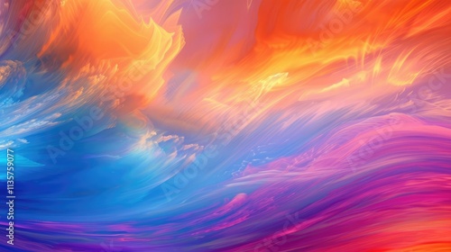 Abstract Fantasy Background Of Colourful Sky