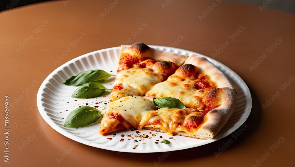 Cheese-topped fresh pizza slice Cheese-topped fresh pizza slice