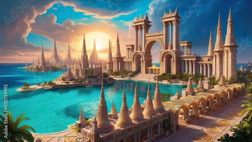 Atlantis, with its magnificent architecture and breathtaking scenery. photo