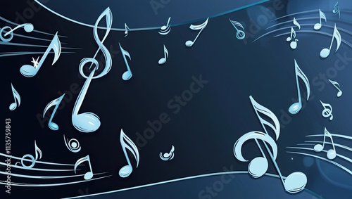 music background with notes photo