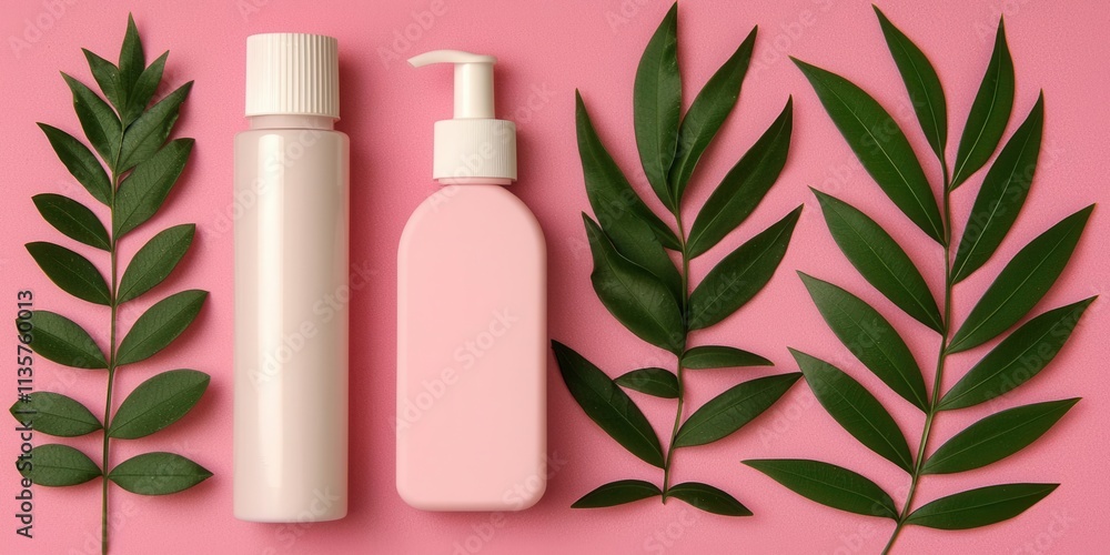 Natural skincare products studio product clean environment top-down view organic beauty Natural skincare products studio product clean environment top-down view organic beauty
