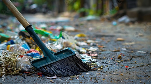 Wallpaper Mural Pile of garbage and trash on the street. Pollution concept. Torontodigital.ca