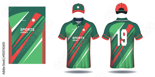 Sports jersey and background Design