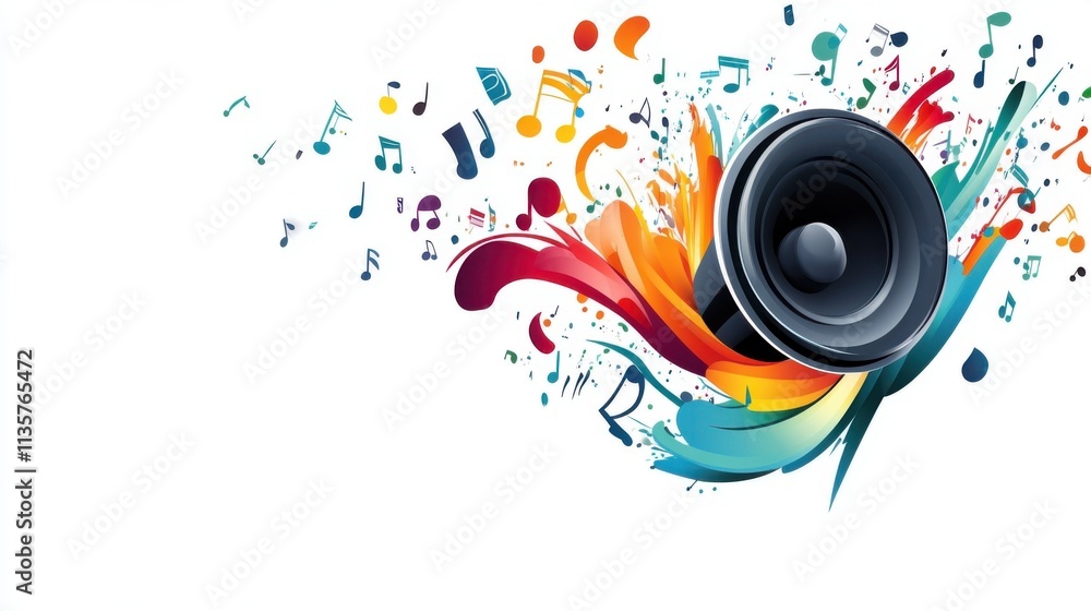 Obraz premium Speaker,cartoon, on white background