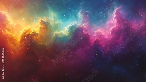 Wallpaper Mural Vibrant Cosmic Nebula Reflecting Distant Supernova Light Symbolizing Endless Possibilities of Space Torontodigital.ca