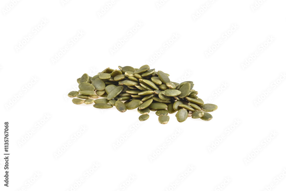 Pumpkin seeds isolated on white background Pumpkin seeds isolated on white background