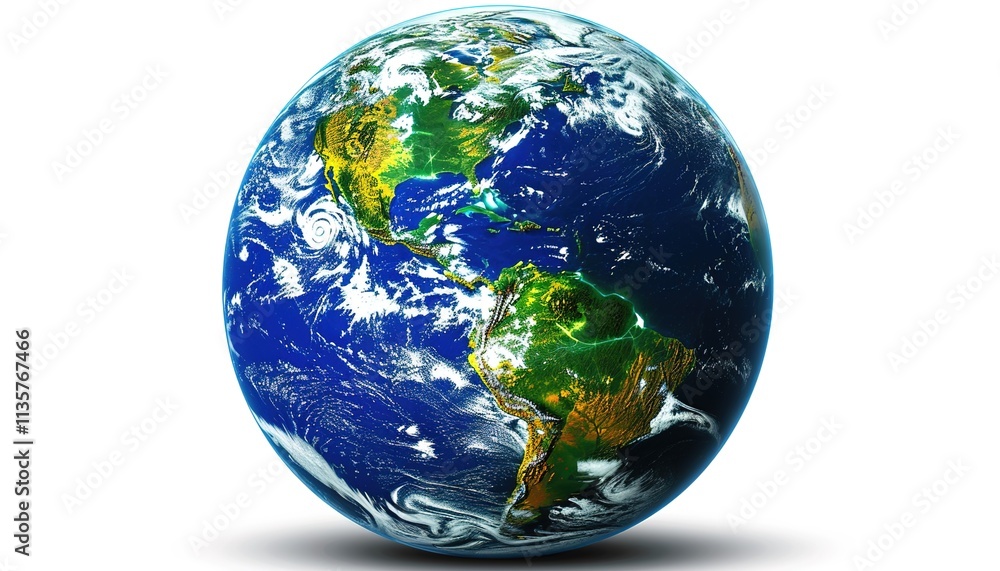 Fototapeta premium One continuous line drawing of Earth globe. 