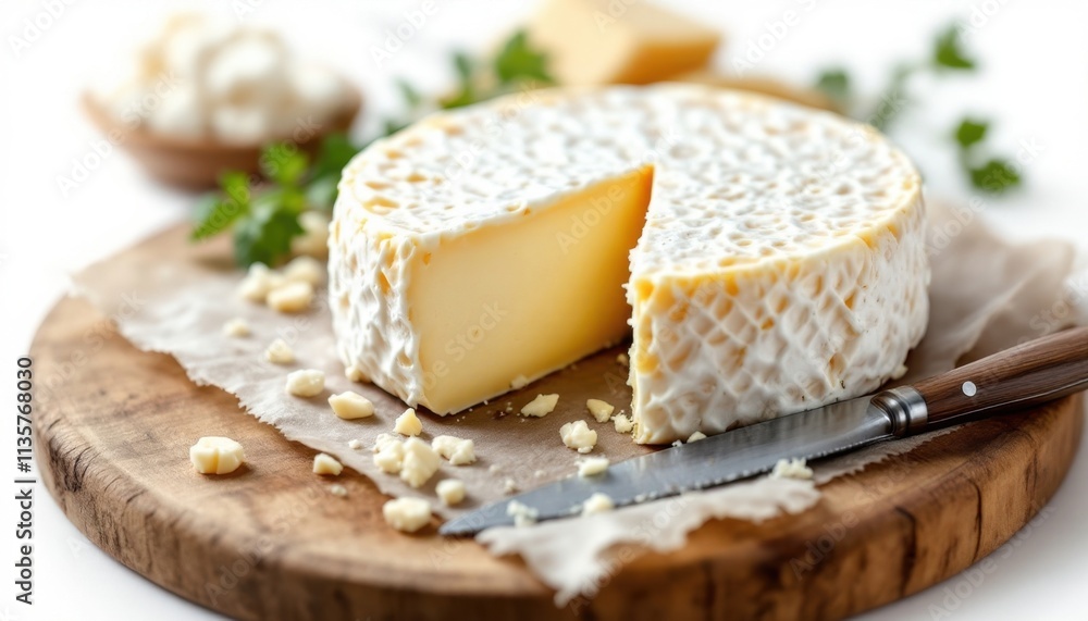 Isolated Camembert and Brie Cheese with Full Depth of Field Isolated Camembert and Brie Cheese with Full Depth of Field