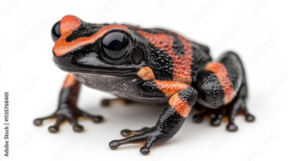 Obraz premium Vibrant Red and Black Poison Dart Frog Closeup