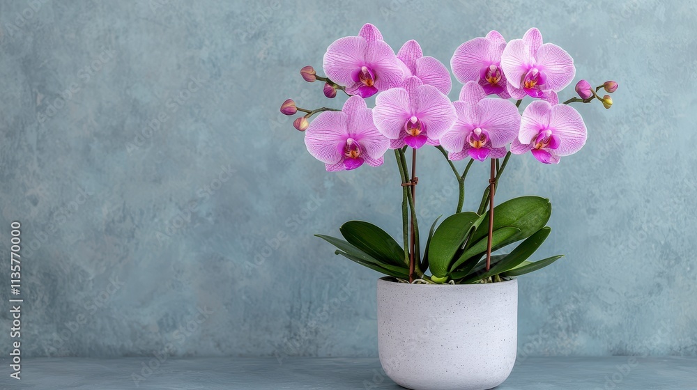 Pink Phalaenopsis Orchids in a Speckled Pot Pink Phalaenopsis Orchids in a Speckled Pot