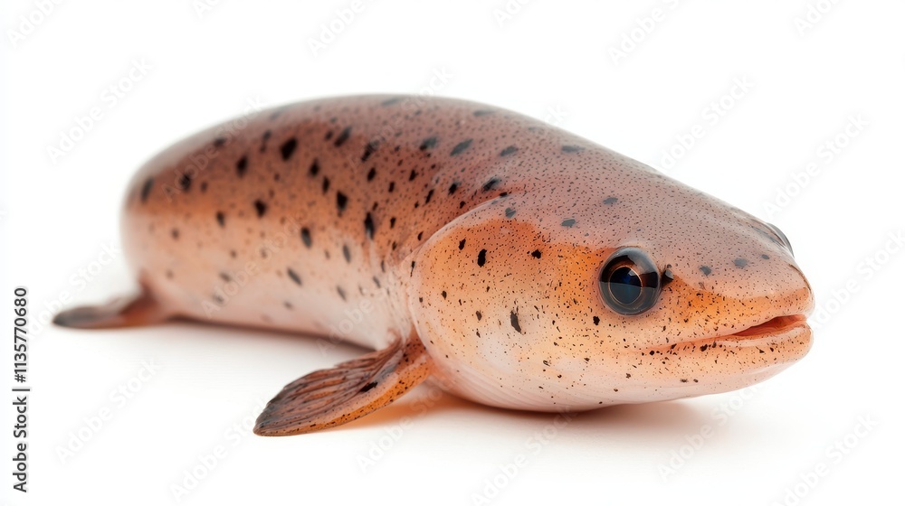 Juvenile Spotted Fish Isolated on White Background Juvenile Spotted Fish Isolated on White Background