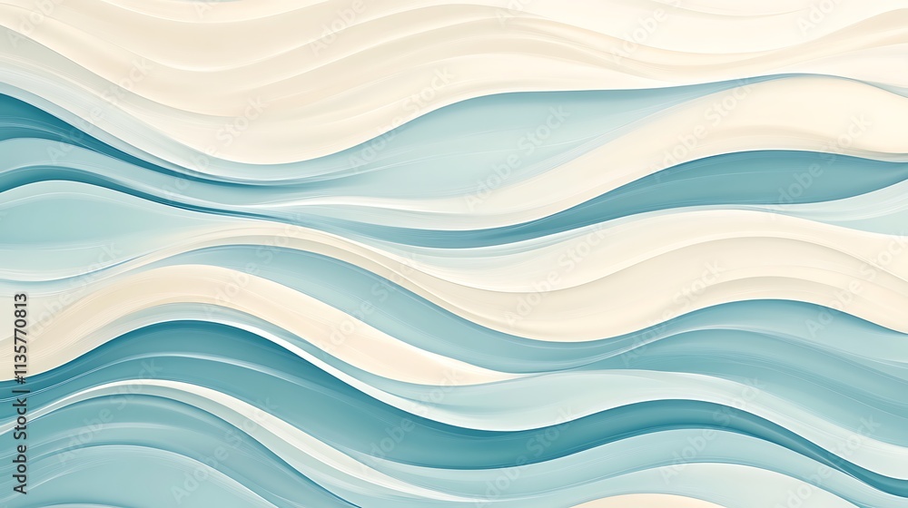 Light blue and cream wavy lines a simple background Light blue and cream wavy lines a simple background