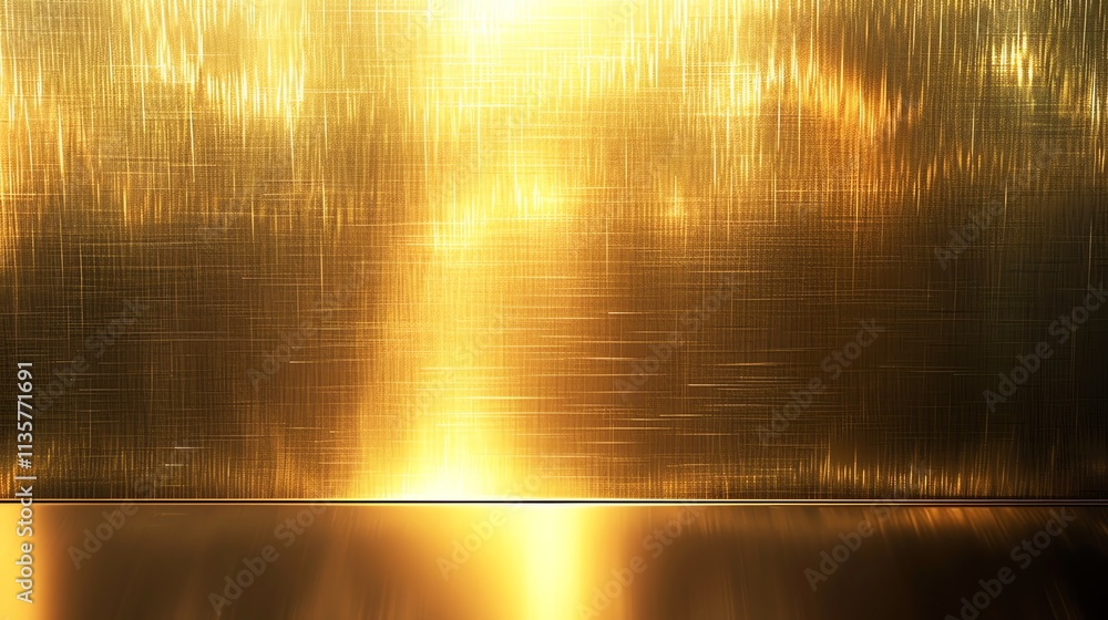 A gold background with a reflective surface at the bottom. A gold background with a reflective surface at the bottom.