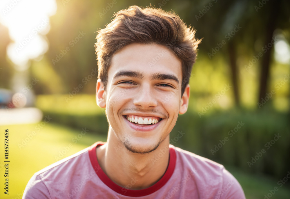 Joyful young man smile Joyful young man smile