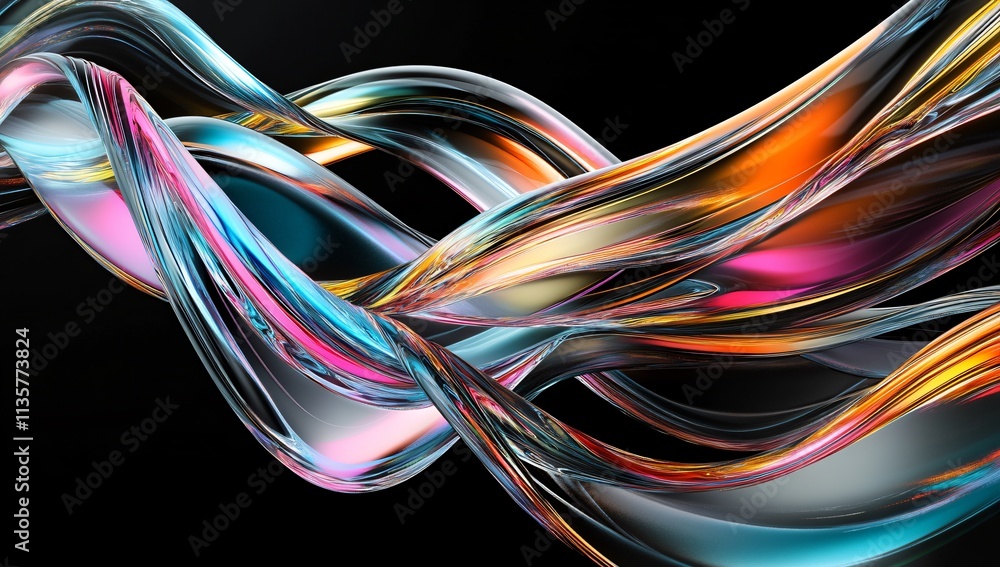 Abstract Colorful Liquid Swirls Flowing Design Abstract Colorful Liquid Swirls Flowing Design
