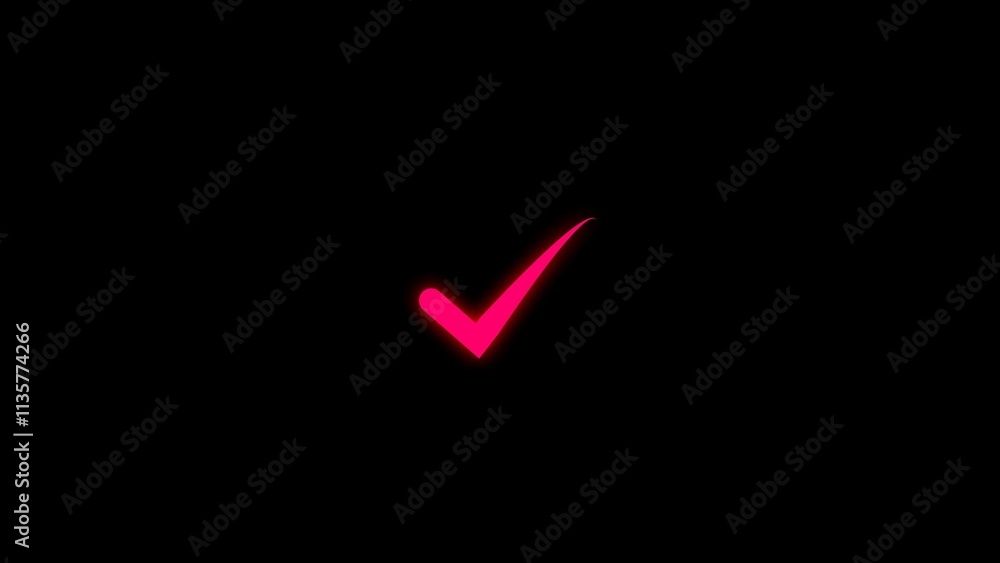 3d check mark icon pink and blue colors. Cartoon style. Colorful and interesting. Vector drawing. 3d check mark icon pink and blue colors. Cartoon style. Colorful and interesting. Vector drawing.