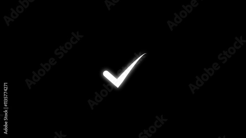 3d check mark icon pink and blue colors. Cartoon style. Colorful and interesting. Vector drawing.