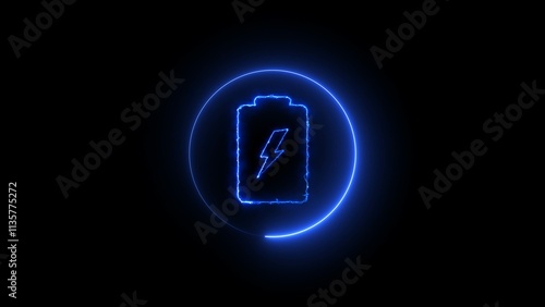 Neon bolt sign. neon lightning bolt. Glowing neon line Lightning bolt icon isolated on black background. Flash sign. Vector illustration