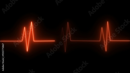 Human heart and body with red cardio line. Abstract 3d vector. Heart anatomy,  3d illustration Anatomy of Human Heart.