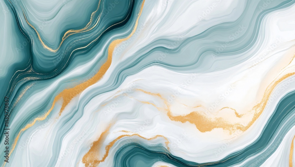 Abstract Teal Gold Marble Texture Background Swirls Abstract Teal Gold Marble Texture Background Swirls