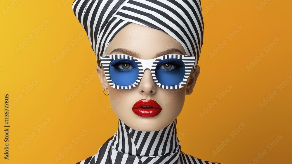 Fashion Model, Stripes, Bold Sunglasses | Bold colors Fashion Model, Stripes, Bold Sunglasses | Bold colors