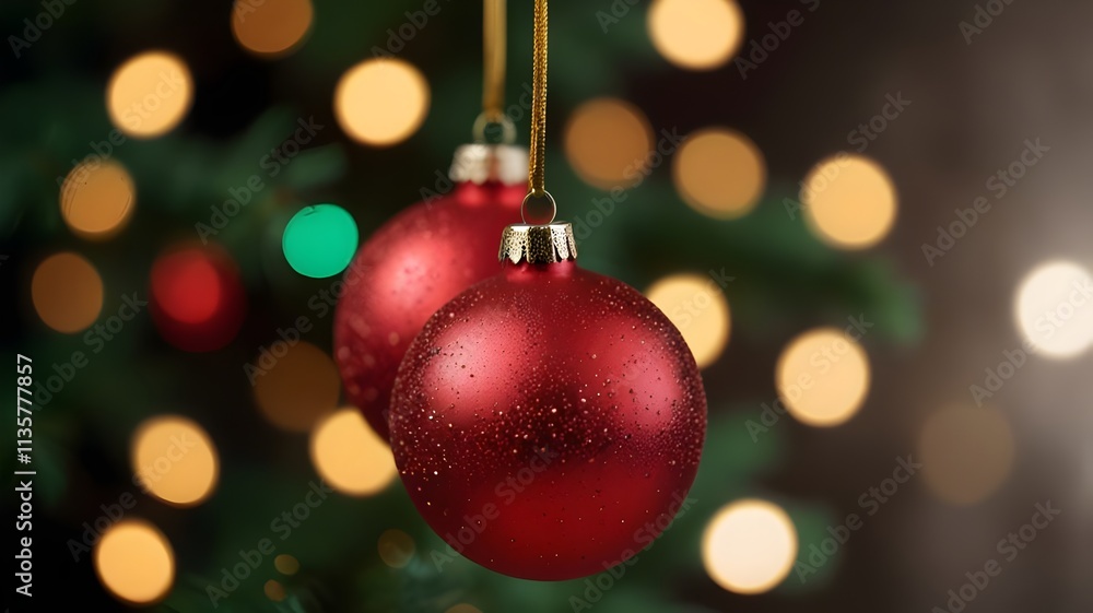Glowing Christmas Balls Wallpaper Background with Soft Focus Lights Glowing Christmas Balls Wallpaper Background with Soft Focus Lights
