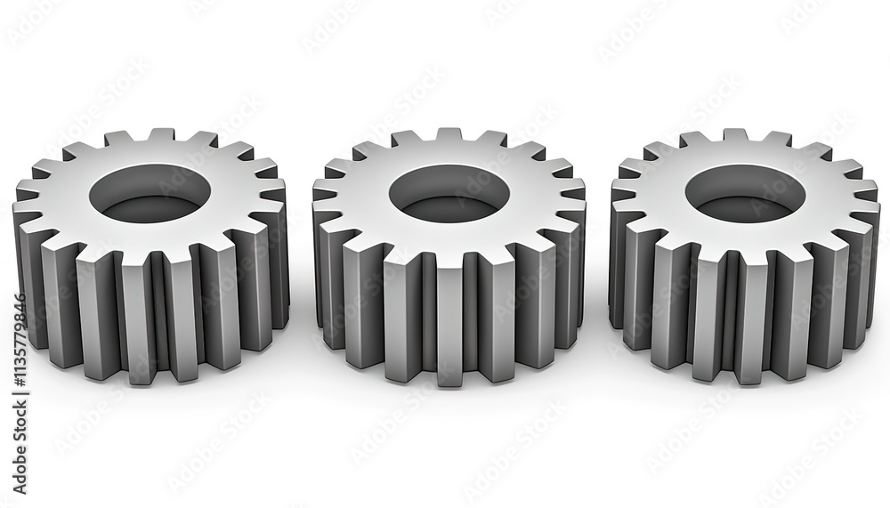 One continuous line illustration of gears wheels. One continuous line illustration of gears wheels.