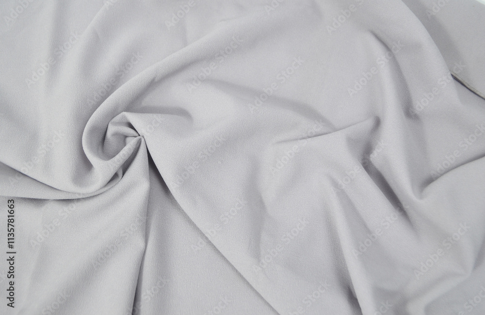 wrinkled fabric background for placing products, Fabric background with circular weaves on the side. empty space for text and product
