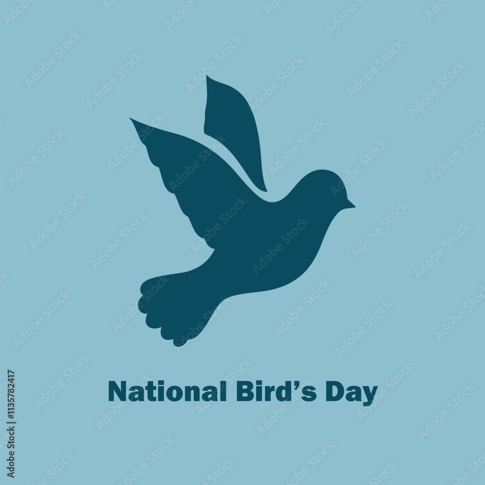 National Bird Day Poster with group of birds silhouette vector. Different species of birds blue silhouette vector isolated on a white background. Bird Day Poster, January 5. Important day National Bird Day Poster with group of birds silhouette vector. Different species of birds blue silhouette vector isolated on a white background. Bird Day Poster, January 5. Important day
