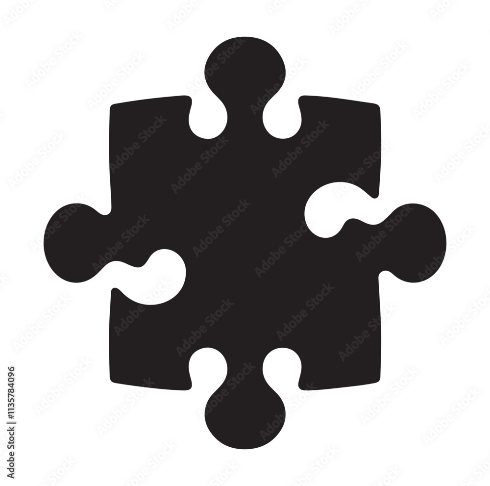 puzzle piece icon silhouette vector illustration puzzle piece icon silhouette vector illustration
