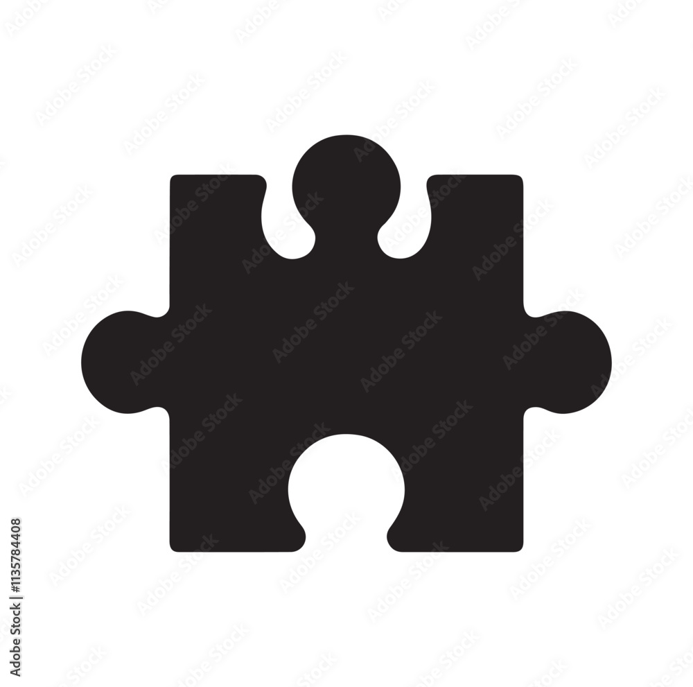 puzzle piece icon silhouette vector illustration puzzle piece icon silhouette vector illustration