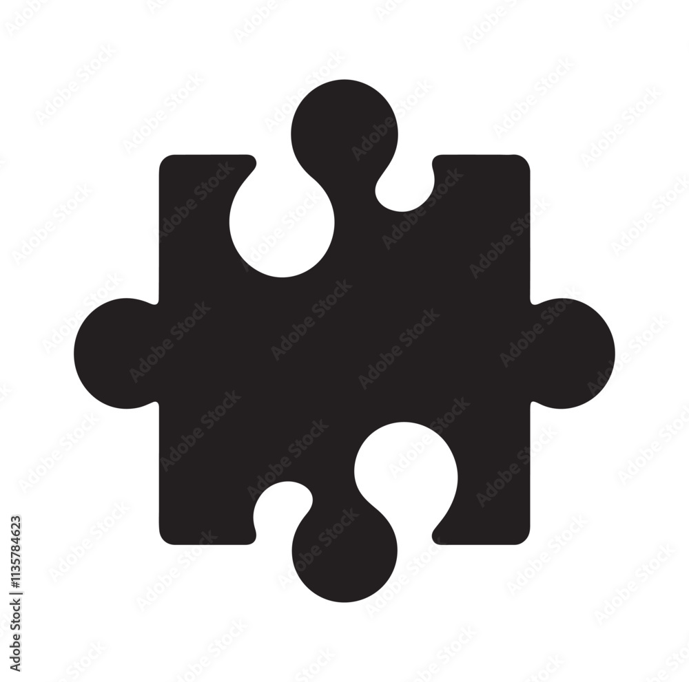 puzzle piece icon silhouette vector illustration puzzle piece icon silhouette vector illustration