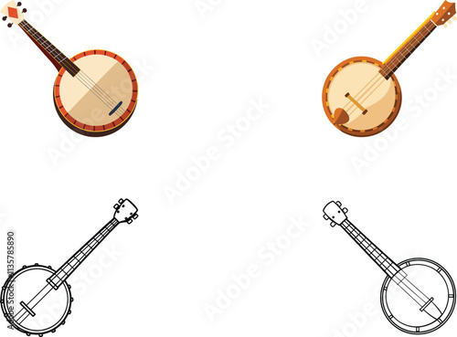 acoustic guitar vector illustration