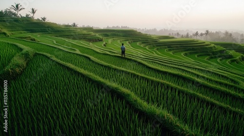 Exploring Rice Terraces Bali Travel Inspiration Lush Green Landscape Aerial View Destination for Nature Lovers