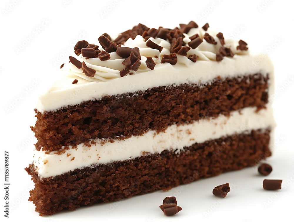 Delicious Chocolate Cake Slice with Creamy Frosting Delicious Chocolate Cake Slice with Creamy Frosting