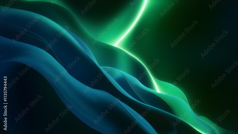futuristic neon wave background with glowing green and blue energy lines, perfect for sci-fi themes digital art or modern design projects futuristic neon wave background with glowing green and blue energy lines, perfect for sci-fi themes digital art or modern design projects