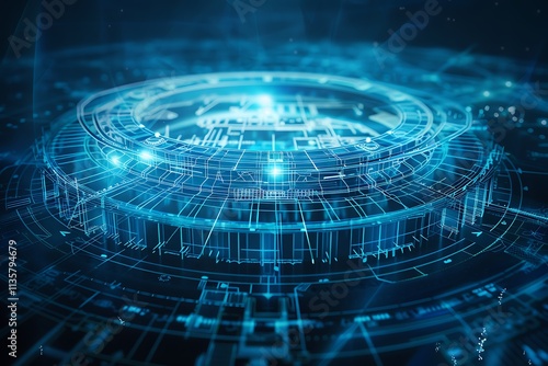 Futuristic Technology Digital Network, Circuitry, Data, System, Innovation