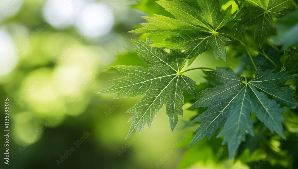 Vibrant Green Maple Leaves Close Up Nature Photography Vibrant Green Maple Leaves Close Up Nature Photography