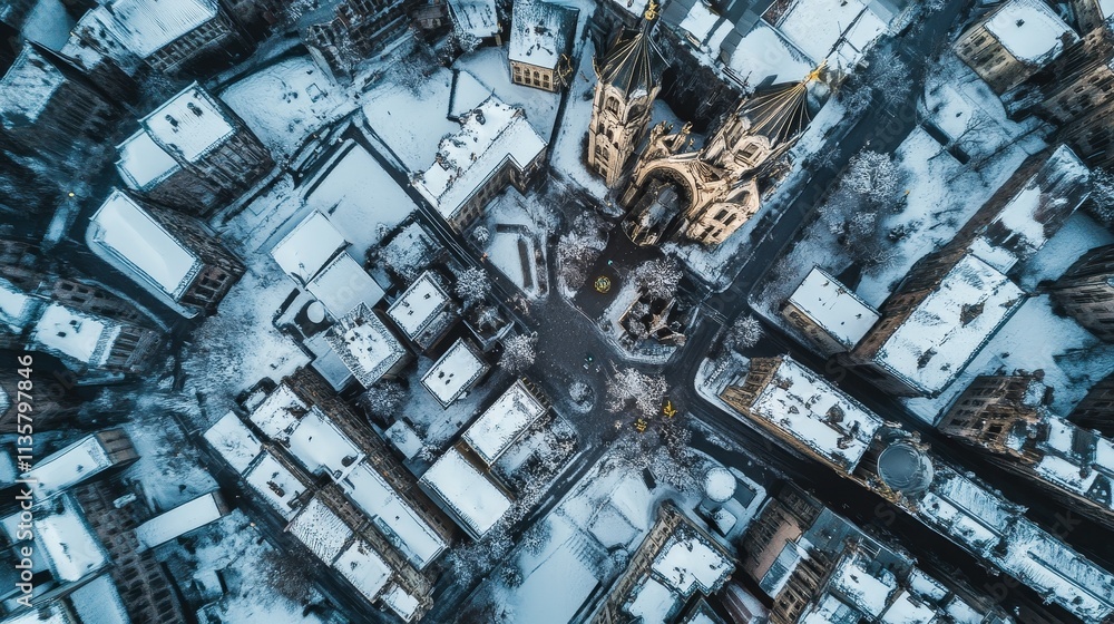 A top-down view of a gothic, steampunk skyport in winter with skyships, markets, shops, and stained glass churches, featuring ornate designs and a grim, horror-inspired, elegant atmosphere. A top-down view of a gothic, steampunk skyport in winter with skyships, markets, shops, and stained glass churches, featuring ornate designs and a grim, horror-inspired, elegant atmosphere.