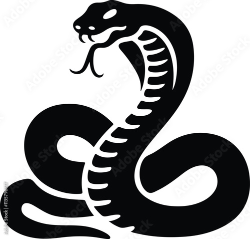 Snake silhouette vector design. Chinese new year element. Snake of the year.