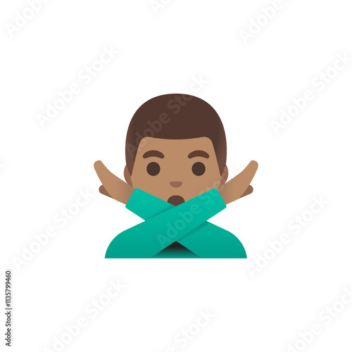 Person Gesturing No Emoji
