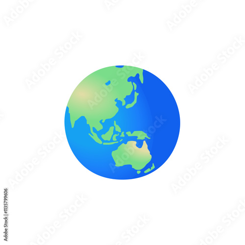 Globe Showing Asia-Australia  
