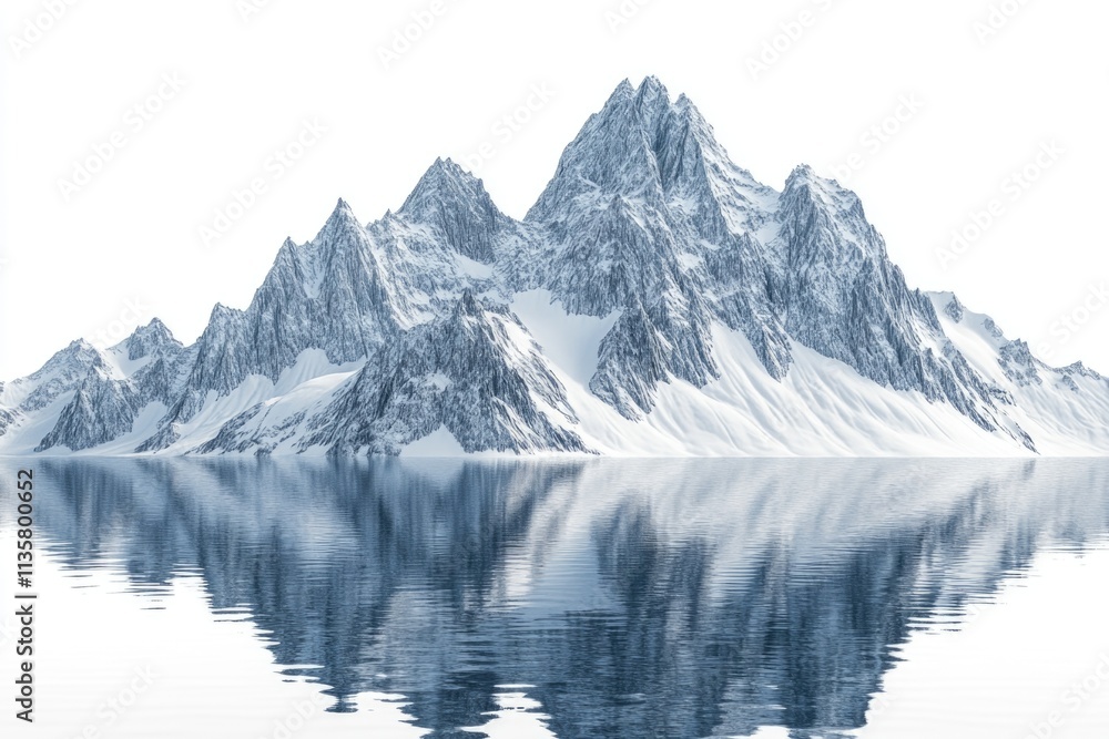 Mountain reflection in calm water Mountain reflection in calm water